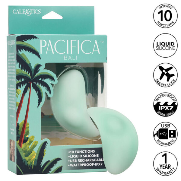 CalExotics Pacifica Bali — Vibrator, Rechargeable, Aqua — Clitoral Stimulators — view 2
