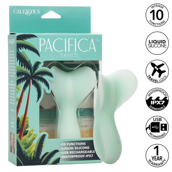 CalExotics Pacifica Tahiti — Personal Massager, Waterproof, Aqua — Clitoral Stimulators — view 9