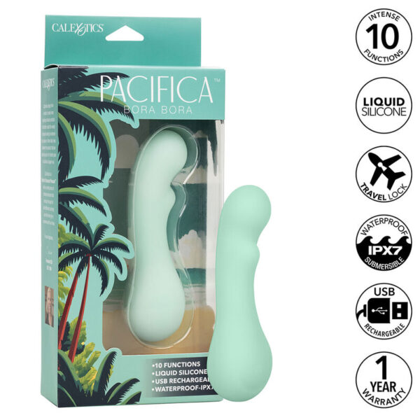 CalExotics Pacifica Bora Bora — G-Spot Vibrator, Waterproof, Aqua — G-Spot Vibrators — view 2