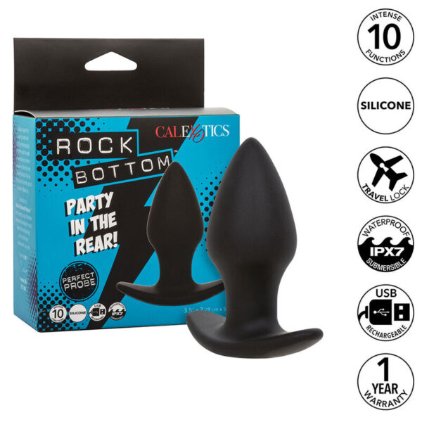 CalExotics Rock Bottom Perfect — Vibrating Butt Plug — Anal — view 10