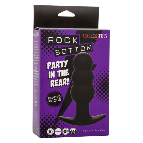 CalExotics Rock Bottom Beaded — Vibrating Butt Plug, Rechargeable — Anal — view 5