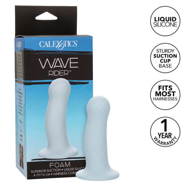 CalExotics Wave Rider Foam — Anal Dildo, Suction Cup, Blue — Anal Dildos — view 9