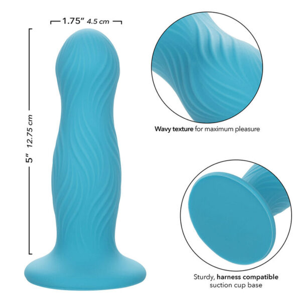 CalExotics Wave Rider Swell — Anal Dildo, Suction Cup, Blue — Anal Dildos — view 4