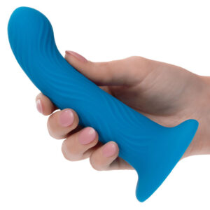 CalExotics Wave Rider Ripple — G-Spot Dildo, Suction Cup, Blue — G-Spot Dildos