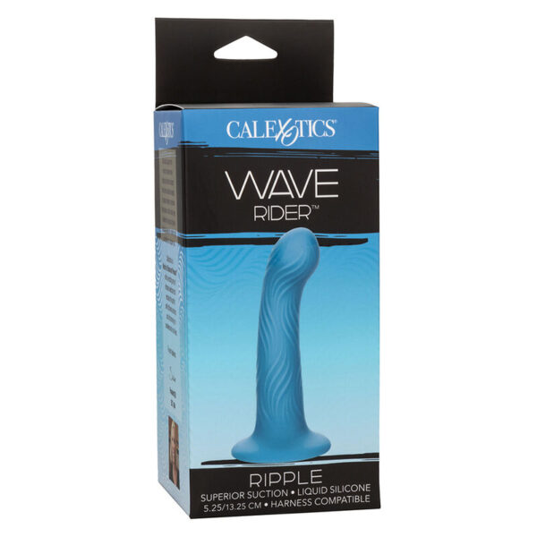 CalExotics Wave Rider Ripple — G-Spot Dildo, Suction Cup, Blue — G-Spot Dildos — view 2