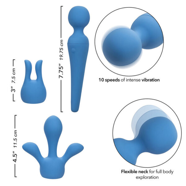 CalExotics Couture Body Wand Kit — Wand Massager, Blue — Vibrators — view 6