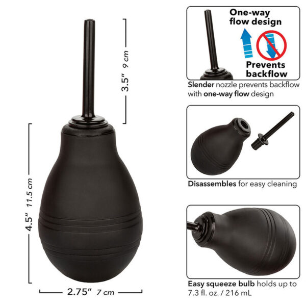 CalExotics One-Way — Anal Douche, 216 ml, Black — view 3