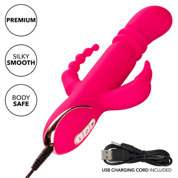 CalExotics Jack Rabbit Triple Fantasy — Vibrator, Heated — Rabbit Vibrators — view 4