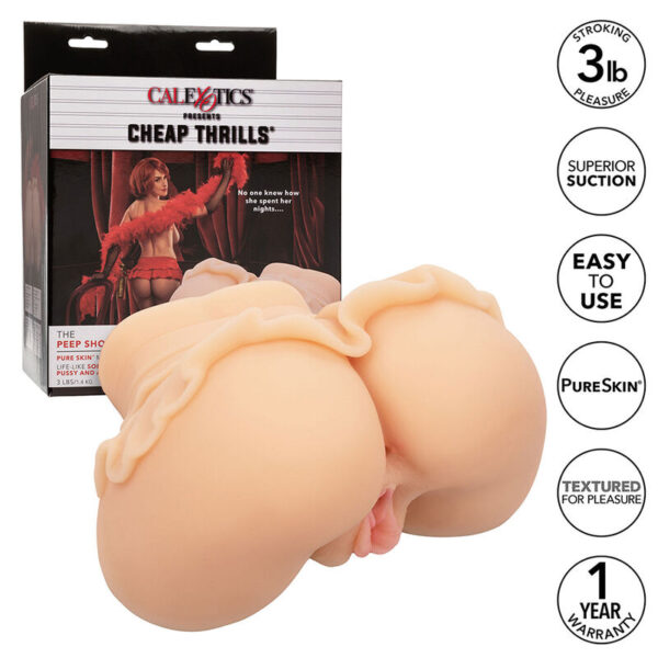 CalExotics Peep Show Girl — Male Masturbator, Flesh — Manual Strokers — view 9