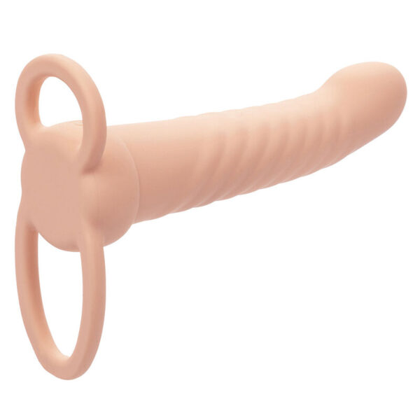 CalExotics Maxx Ribbed — Vibrating Cock Ring, Rechargeable, Flesh — Cock Rings — view 9