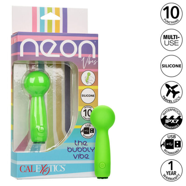 CalExotics Bubbly Vibe — Mini Vibrator, Rechargeable, Green — Handheld Massagers — view 10