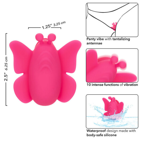 CalExotics Flutter Vibe — Panty Vibrator, Waterproof, Pink — Clitoral Vibrators — view 9