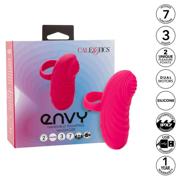 CalExotics Envy Handheld — Personal Massager, Silicone, Pink — Finger Vibrators — view 10