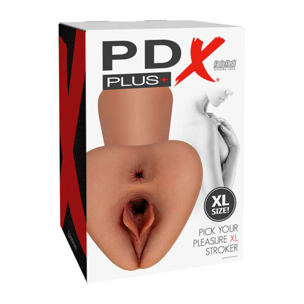 PDX Plus Pick Your Pleasure XL — Male Masturbator, Brown — Manual Strokers — view 2