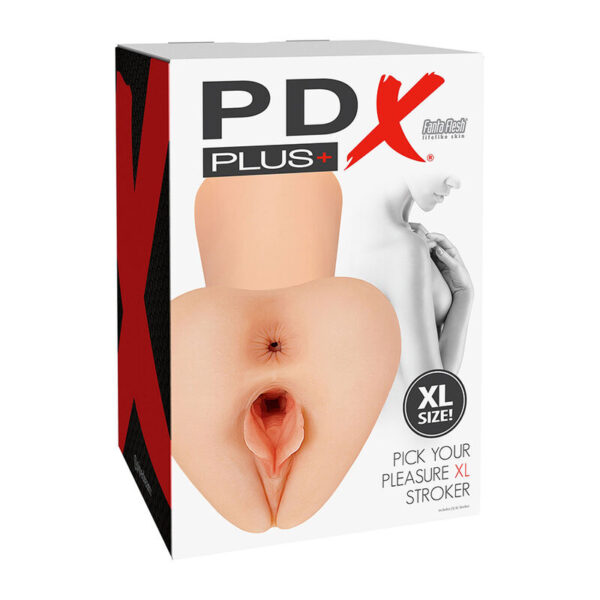 PDX Plus Pick Your Pleasure XL — Male Masturbator, Natural — Manual Strokers — view 3
