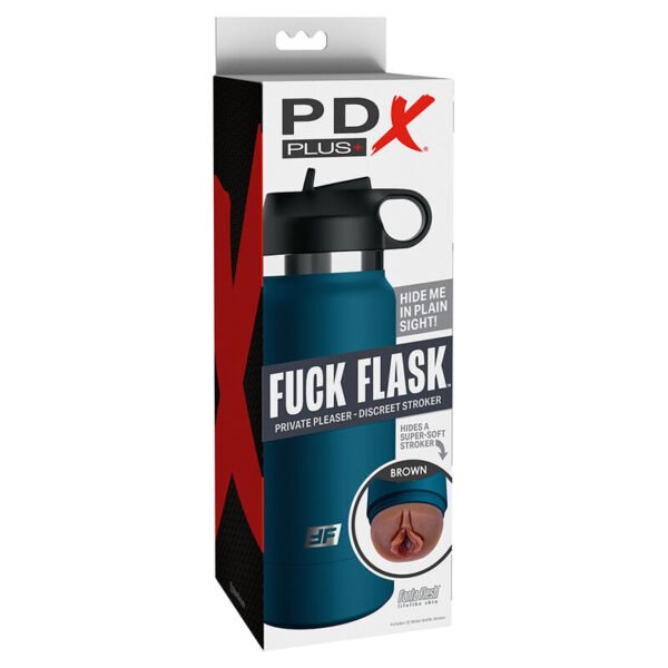 PDX Plus Fap Flask Model 1 — Male Masturbator, Brown — Manual Strokers — view 5
