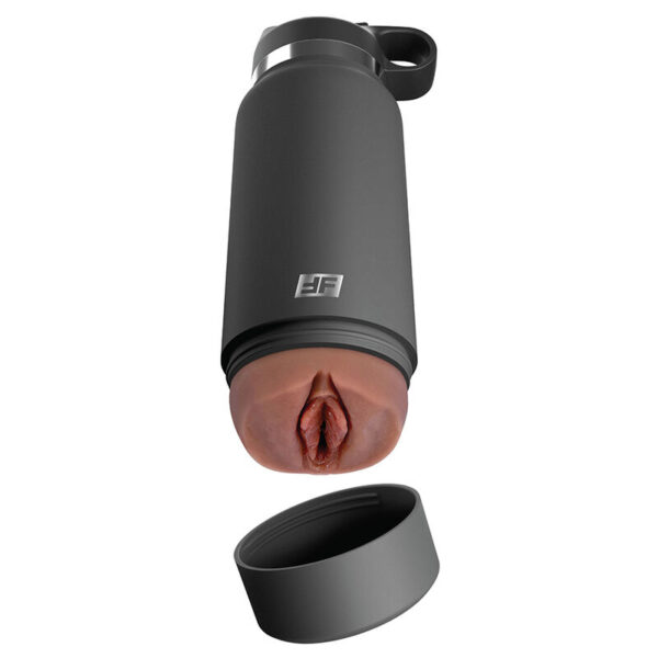 PDX Plus Fap Flask Model 2 — Male Masturbator, Brown — Manual Strokers