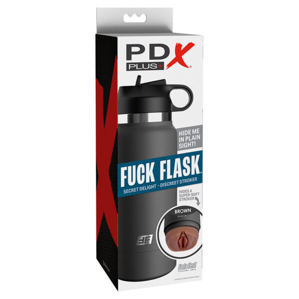 PDX Plus Fap Flask Model 2 — Male Masturbator, Brown — Manual Strokers — view 6