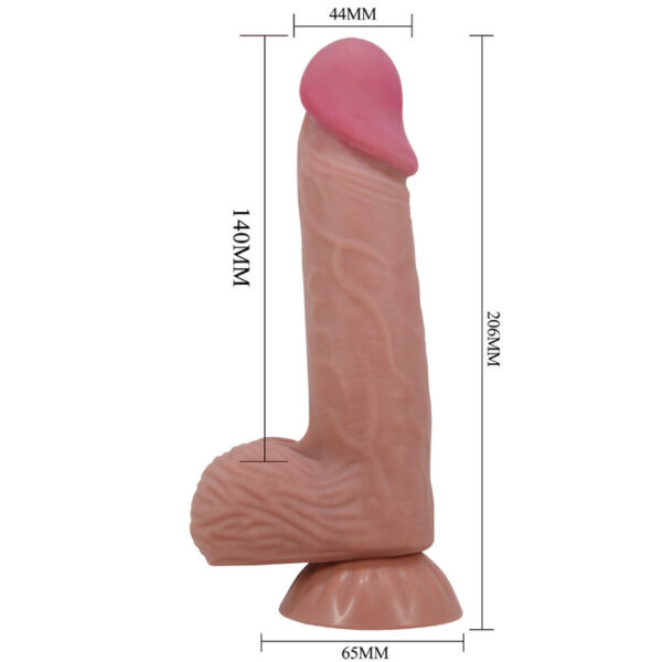 Pretty Love Sliding Skin — Realistic Dildo, 20.6 cm, Brown — Dildos — view 6