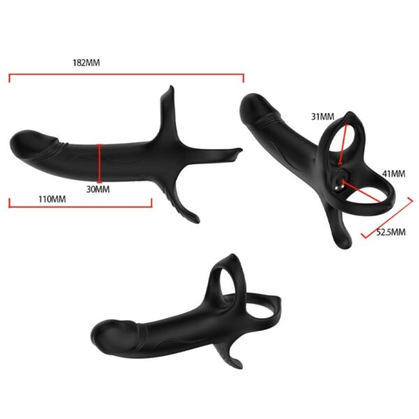 Armony Dildo — Vibrating Cock Ring, Rechargeable, Black — Cock Rings — view 8