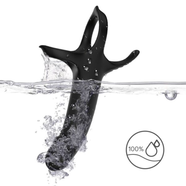 Armony Dildo — Vibrating Cock Ring, Rechargeable, Black — Cock Rings — view 9