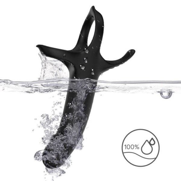 Armony Dildo — Vibrating Cock Ring, Rechargeable, Black — Cock Rings — view 13