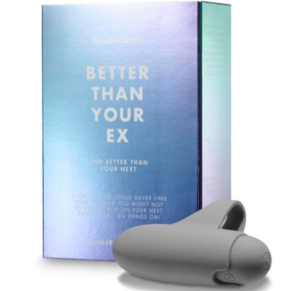Bijoux Better Than Your Ex — Finger Vibrator, Rechargeable, Grey — Bullet Vibrators — view 4