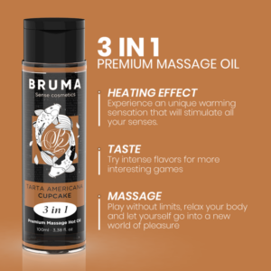 Bruma Premium 3 in 1 — Warming Massage Oil, 100 ml, Cupcake — Body Massage Oils — view 3