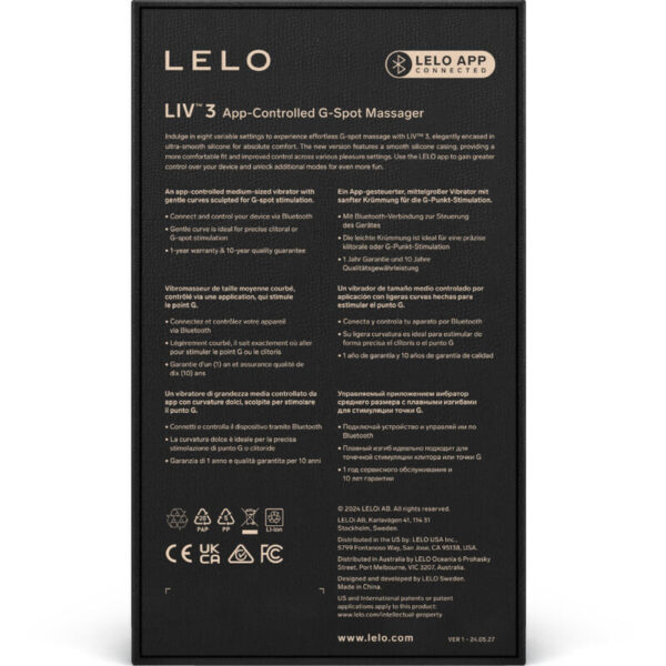 LELO Liv 3 — G-Spot Vibrator, App-Controlled, Blue — App-Controlled Sex Toys — view 4