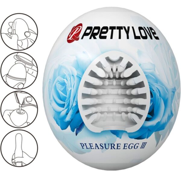 Pretty Love Pleasure Egg — Male Masturbator, White — Male Masturbators