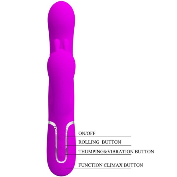 Pretty Love Cammy — Rabbit Vibrator, Silicone, Pink — Rabbit Vibrators — view 6