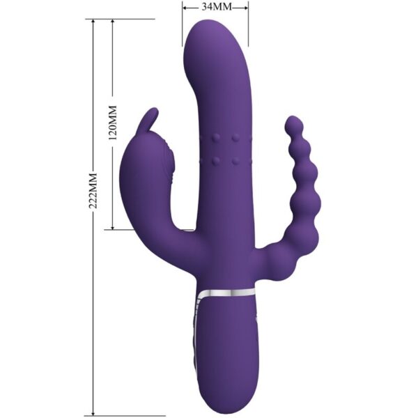 Pretty Love Cammy — Rabbit Vibrator, Silicone, Purple — Rabbit Vibrators — view 7