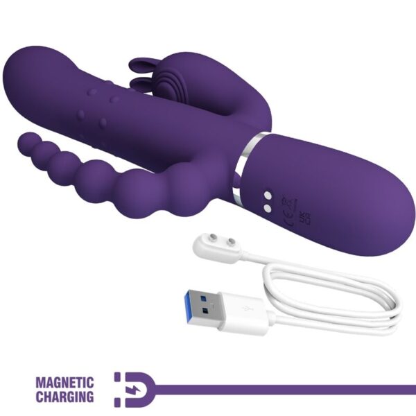 Pretty Love Cammy — Rabbit Vibrator, Silicone, Purple — Rabbit Vibrators — view 8