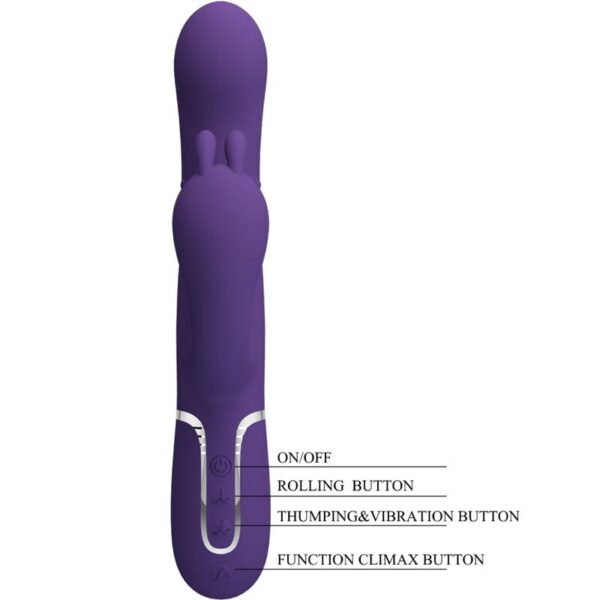 Pretty Love Cammy — Rabbit Vibrator, Silicone, Purple — Rabbit Vibrators — view 9