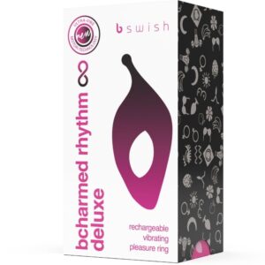 B Swish Bcharmed Rhythm — Vibrating Cock Ring, Silicone, Black — Cock Rings — view 4