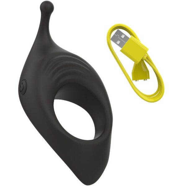 B Swish Bcharmed Rhythm — Vibrating Cock Ring, Silicone, Black — Cock Rings — view 10