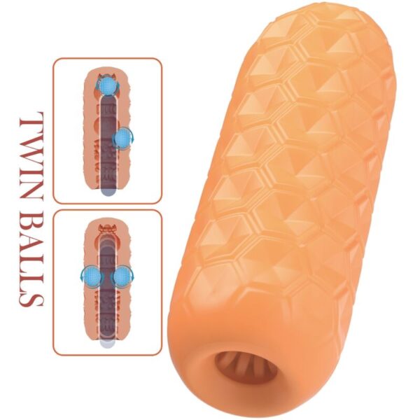 Pretty Love Twin Balls Venus — Male Masturbator, Orange — Male Masturbators — view 6