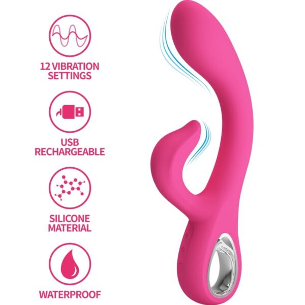 Pretty Love Fritz — Rabbit Vibrator, Rechargeable, Pink — Rabbit Vibrators — view 6