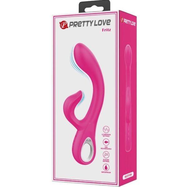 Pretty Love Fritz — Rabbit Vibrator, Rechargeable, Pink — Rabbit Vibrators — view 2