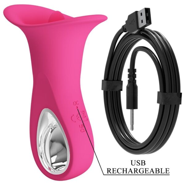 Pretty Love Clyde — Tongue Vibrator, Rechargeable, Pink — Clitoral Vibrators — view 5