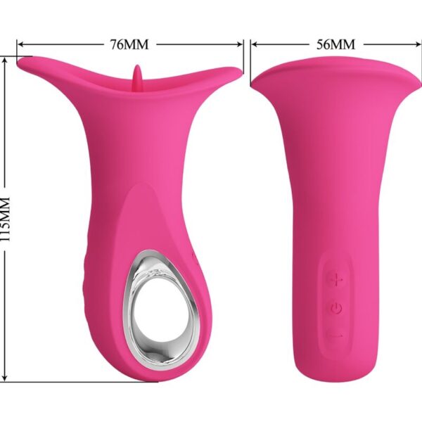 Pretty Love Clyde — Tongue Vibrator, Rechargeable, Pink — Clitoral Vibrators — view 6