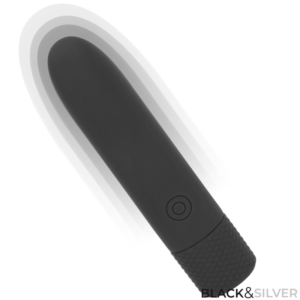 Black & Silver Geri — Bullet Vibrator, Rechargeable, Black — Bullet Vibrators — view 2