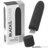 Black & Silver Geri — Bullet Vibrator, Rechargeable, Black — Bullet Vibrators