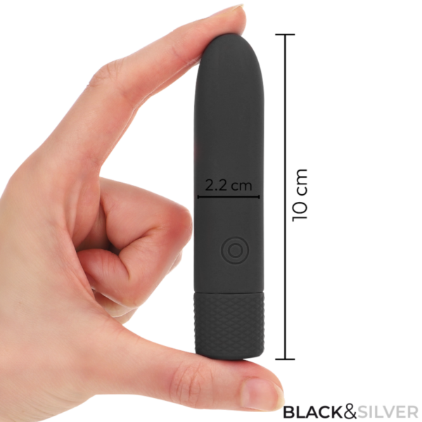 Black & Silver Geri — Bullet Vibrator, Rechargeable, Black — Bullet Vibrators — view 5