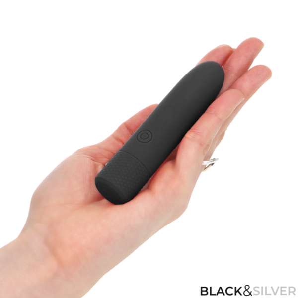Black & Silver Geri — Bullet Vibrator, Rechargeable, Black — Bullet Vibrators — view 6