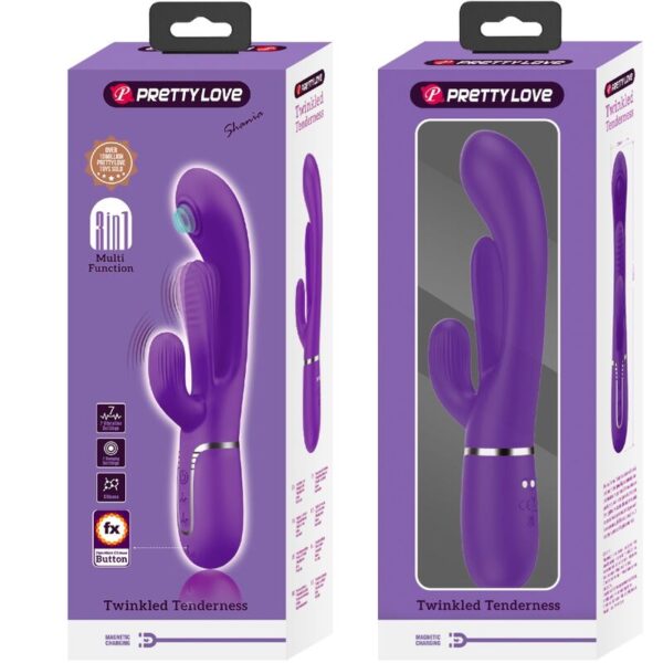 Pretty Love Shania — Rabbit Vibrator, Rechargeable, Purple — Rabbit Vibrators — view 7