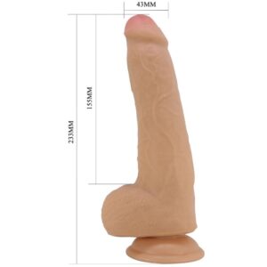 Pretty Love Draco — Realistic Dildo, Suction Cup, 23 cm, Flesh — Dildos — view 4