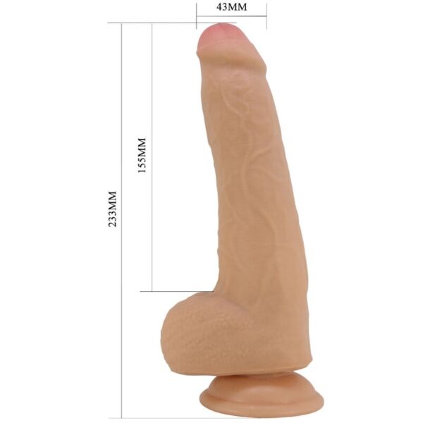 Pretty Love Draco — Realistic Dildo, Suction Cup, 23 cm, Flesh — Dildos — view 4