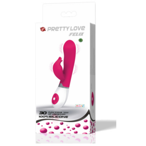 Pretty Love Felix — Rabbit Vibrator, Waterproof, Lilac and White — Clitoral Stimulators — view 2