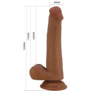 Pretty Love Tallen — Realistic Dildo, Suction Cup, 22 cm, Brown — Dildos — view 4